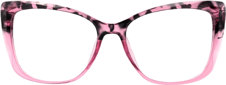 Square Farris Pink Transparent Frame -Zeelool Glasses
