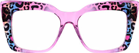 Reina - Square Pink Eyeglasses
