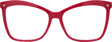 Libby - Trendy Butterfly Red Eyeglasses