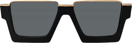 Dardhan - Rectangle Black Sunglasses