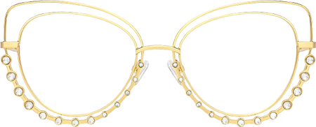 Odilia - Cat Eye Gold Eyeglasses