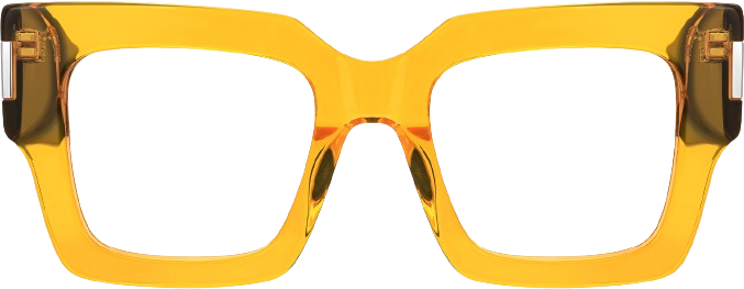 Vaeda - Square Orange Eyeglasses