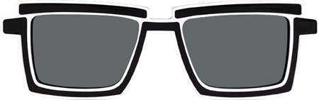 Joselyn - Rectangle Black Sunglasses