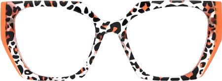 Affordable Hexagonal Orange Tortoiseshell Glasses