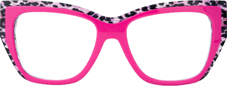 Thurman Hot Pink Glasses Frames with Butterfly Design