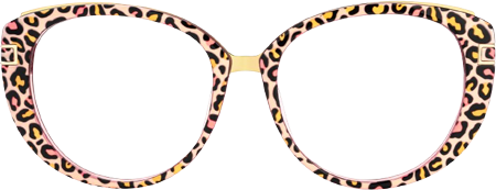 Bessie - Oval Animal Print Glasses Cheetah Style