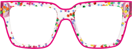 Naiya - Square Pink Eyeglasses
