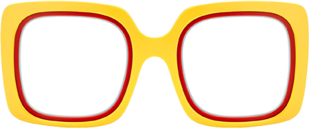 Esadowa - Square Yellow Eyeglasses