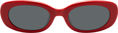 SHHHH~ - Oval Red Sunglasses