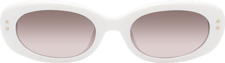 TADA - Oval White Sunglasses