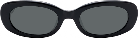 SHHHH~ - Oval Black Sunglasses