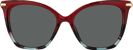 Lamar Butterfly Red Sunglasses and Two-Tone Frames