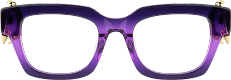 Sabrina - Rectangle Purple Eyeglasses