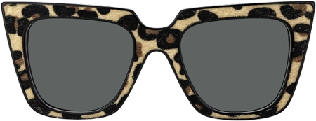 Leopard Print Cat Eye Sunglasses With Black Temple