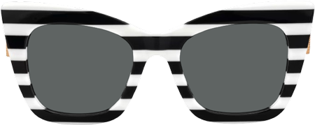 Cagle Cat Eye Black-White Prescription Sunglasses | ZEELOOL