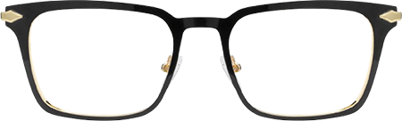 Black Color Chaney Rectangle Prescription Glasses | Zeelool