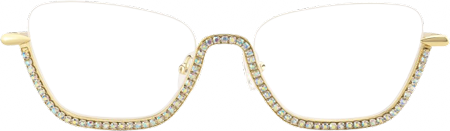 Viva - Cat Eye Gold Eyeglasses