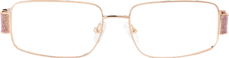 Alexandra - Rectangle Pink Eyeglasses