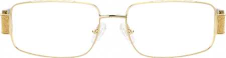 Alexandra - Rectangle Gold Eyeglasses