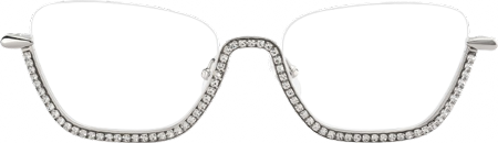 Viva - Cat Eye Silver Eyeglasses