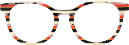Boban - Round Black/Red Eyeglasses