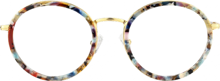 Alma - Round Blue Eyeglasses