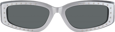 Quentin - Rectangle Silver Sunglasses