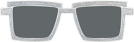 Pandeia - Rectangle Silver Sunglasses