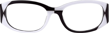 Claire - Rectangle Black/White Eyeglasses