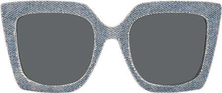 Faustus - Retro Blue Square Denim Sunglasses Frames