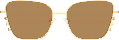 Hallam - Square Gold Sunglasses