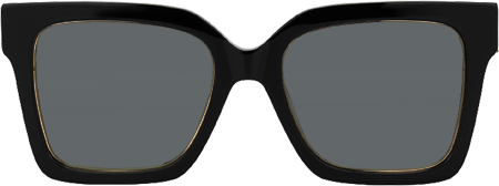 Ibrahim - Square Black Sunglasses