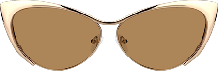 Annabelle - Elegant Gold Cat Eye Vintage Sunglasses