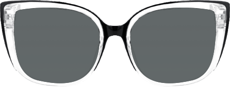 Darena - Cat Eye Black/Crystal Sunglasses