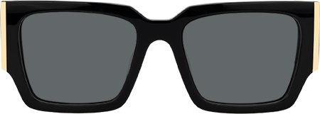 Fantasia - Rectangle Black Sunglasses