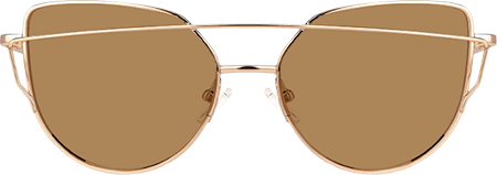 Selina Gold Rim Fashion Aviator Sunglasses Frames