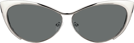Annabelle - Sleek Silver Cat Eye Sunglasses