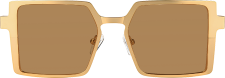Elowen - Rectangle Gold Sunglasses