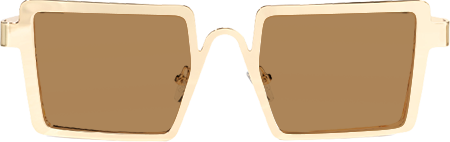 Cairbre - Rectangle Gold Sunglasses