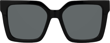 Fathia - Square Black Sunglasses