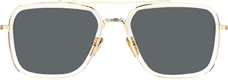 Alvira - Clear Aviator Sunglasses Gold Frame