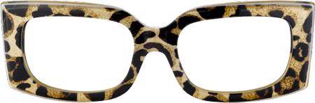 Orduno Brown Leopard Rectangle Eyeglass Frames | ZEELOOL