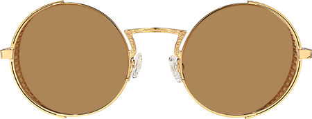 Rojas - Vintage-inspired Gold Round Sunglasses