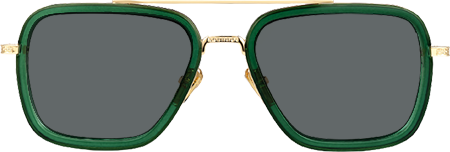 Alvira Aviator Green Sunglasses - Retro Meets Eclectic Flair