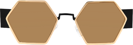 Lizzy - Geometric Gold Sunglasses