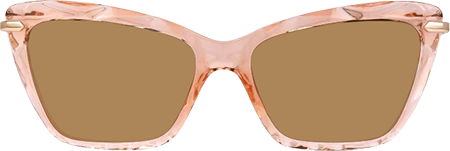 Annie - Elegant Champagne Rectangle Sunglasses