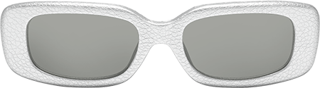 HideShades - Rectangle Silver Sunglasses