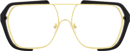 Porsha - Aviator Black Eyeglasses