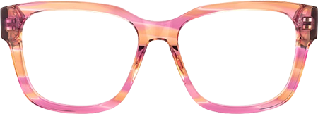 Daphne - Rectangle Orange Eyeglasses