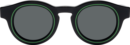 Pulse - Round Black Sunglasses